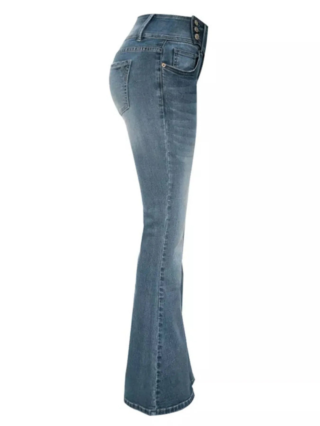 Full Size Vintage Wash Flare Jeans Plus Size - Absolute Discounts