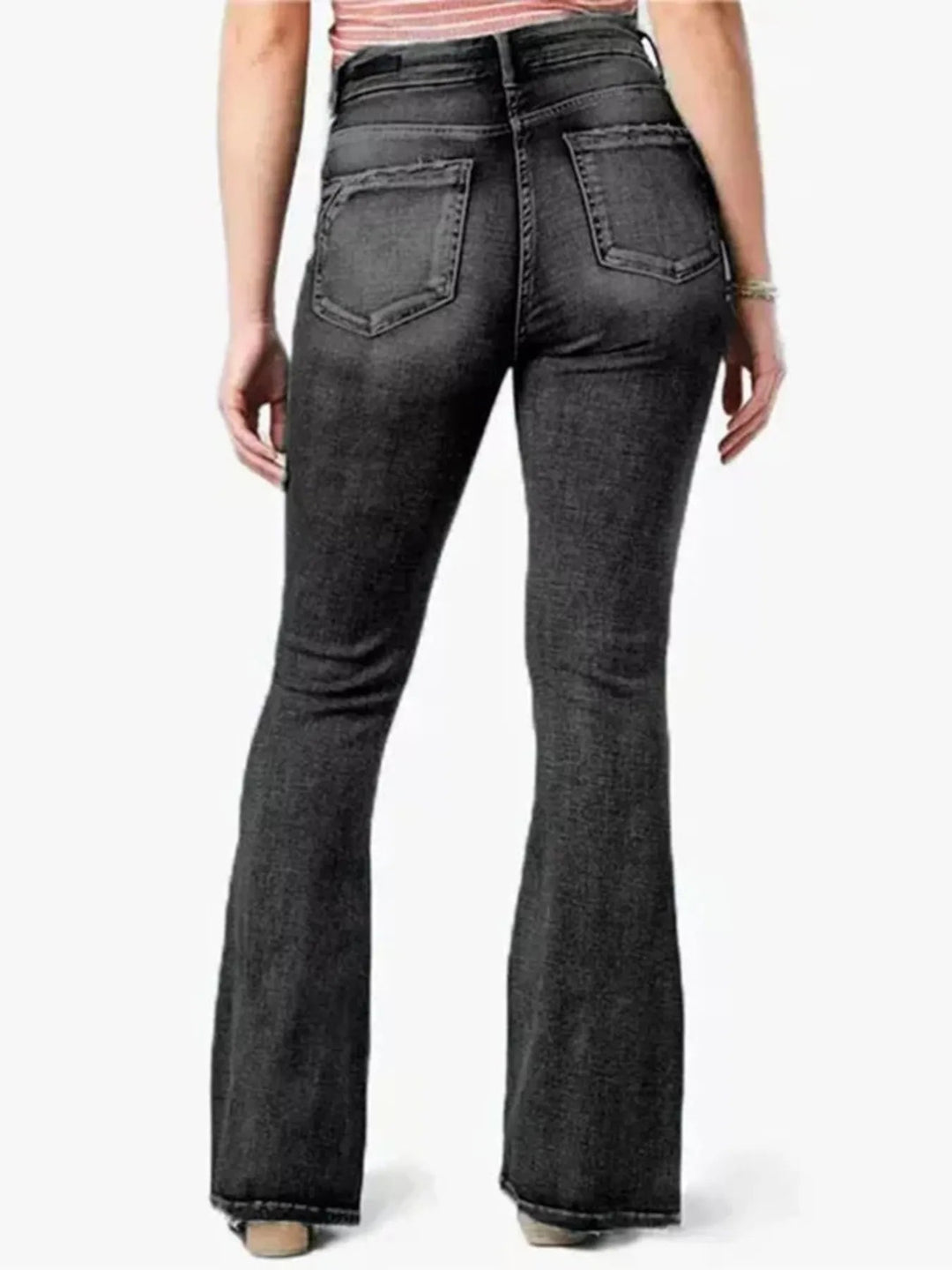 Full Size Vintage Wash Flare Jeans Plus Size - Absolute Discounts