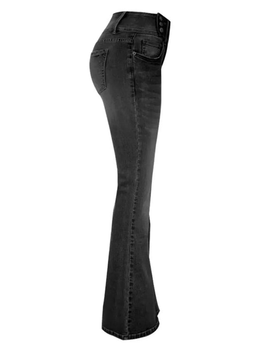 Full Size Vintage Wash Flare Jeans Plus Size - Absolute Discounts