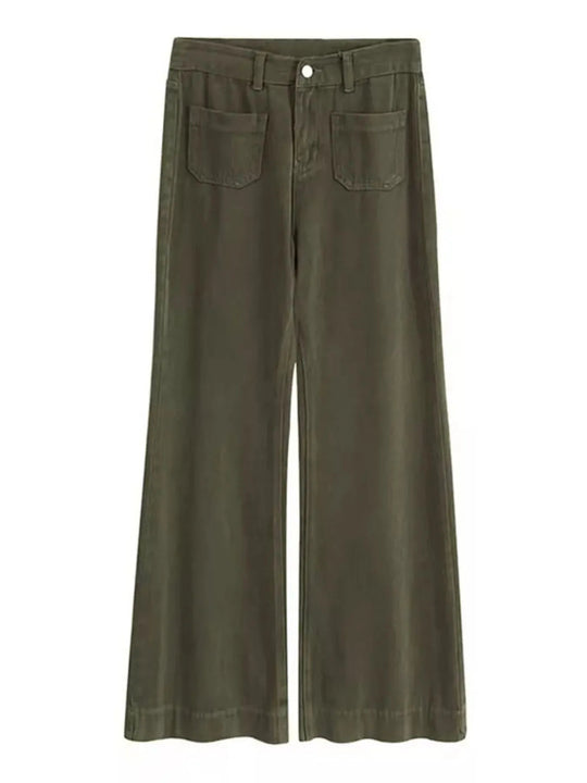 Full Size Wide Leg Pants with Pockets Plus Size - Absolute Discounts