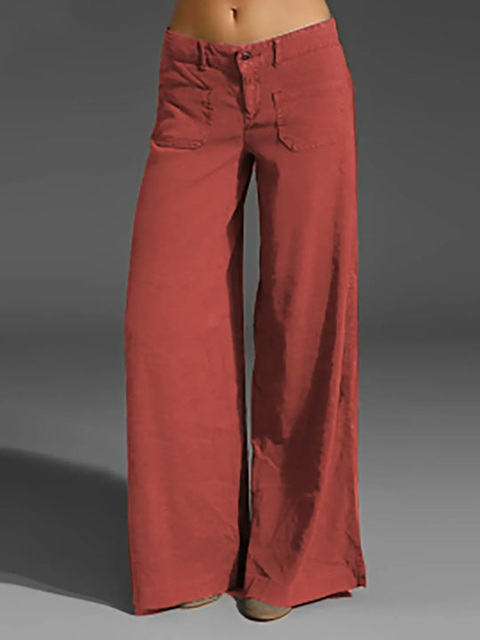 Full Size Wide Leg Pants with Pockets Plus Size - Absolute Discounts