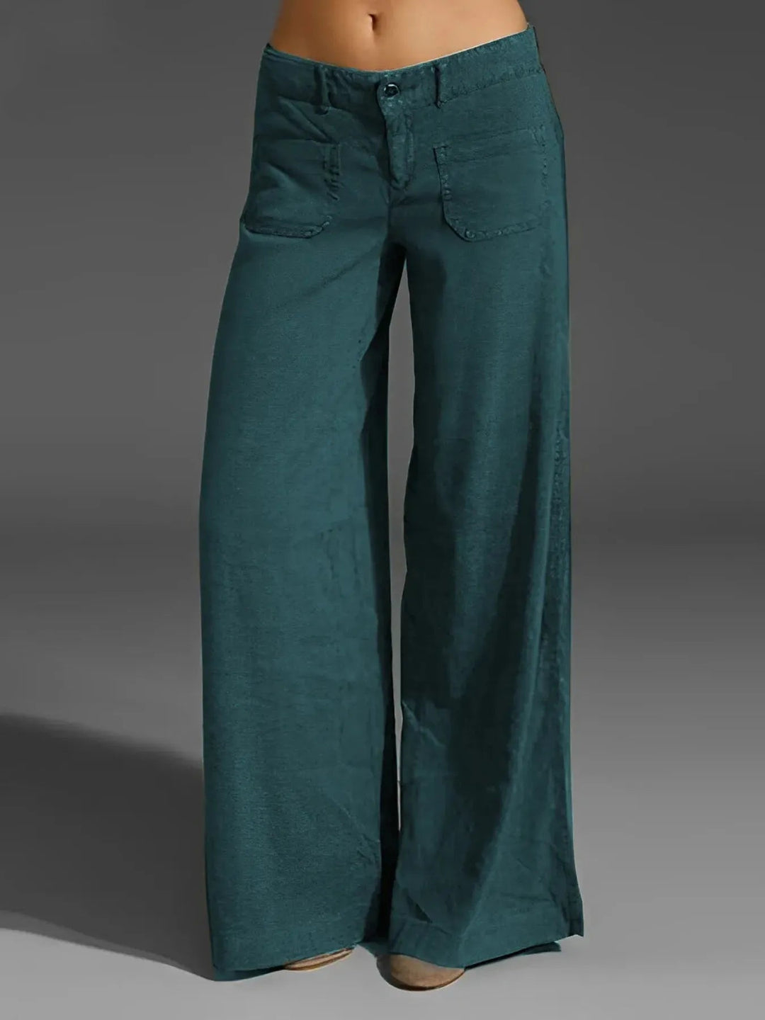 Full Size Wide Leg Pants with Pockets Plus Size - Absolute Discounts