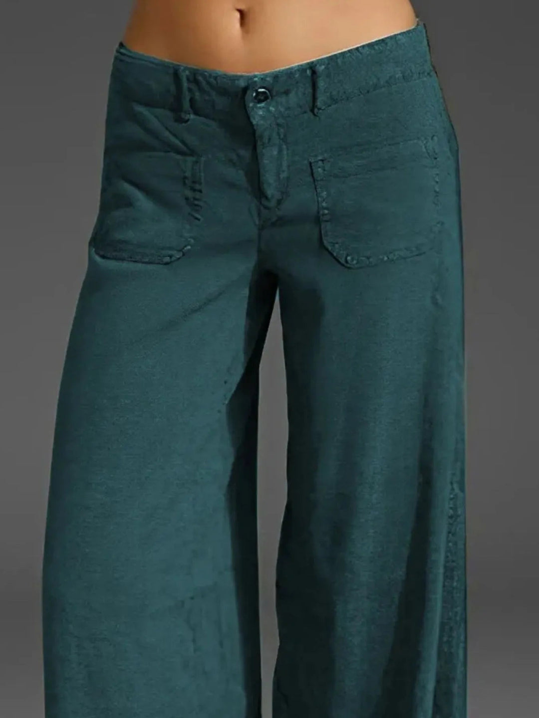 Full Size Wide Leg Pants with Pockets Plus Size - Absolute Discounts