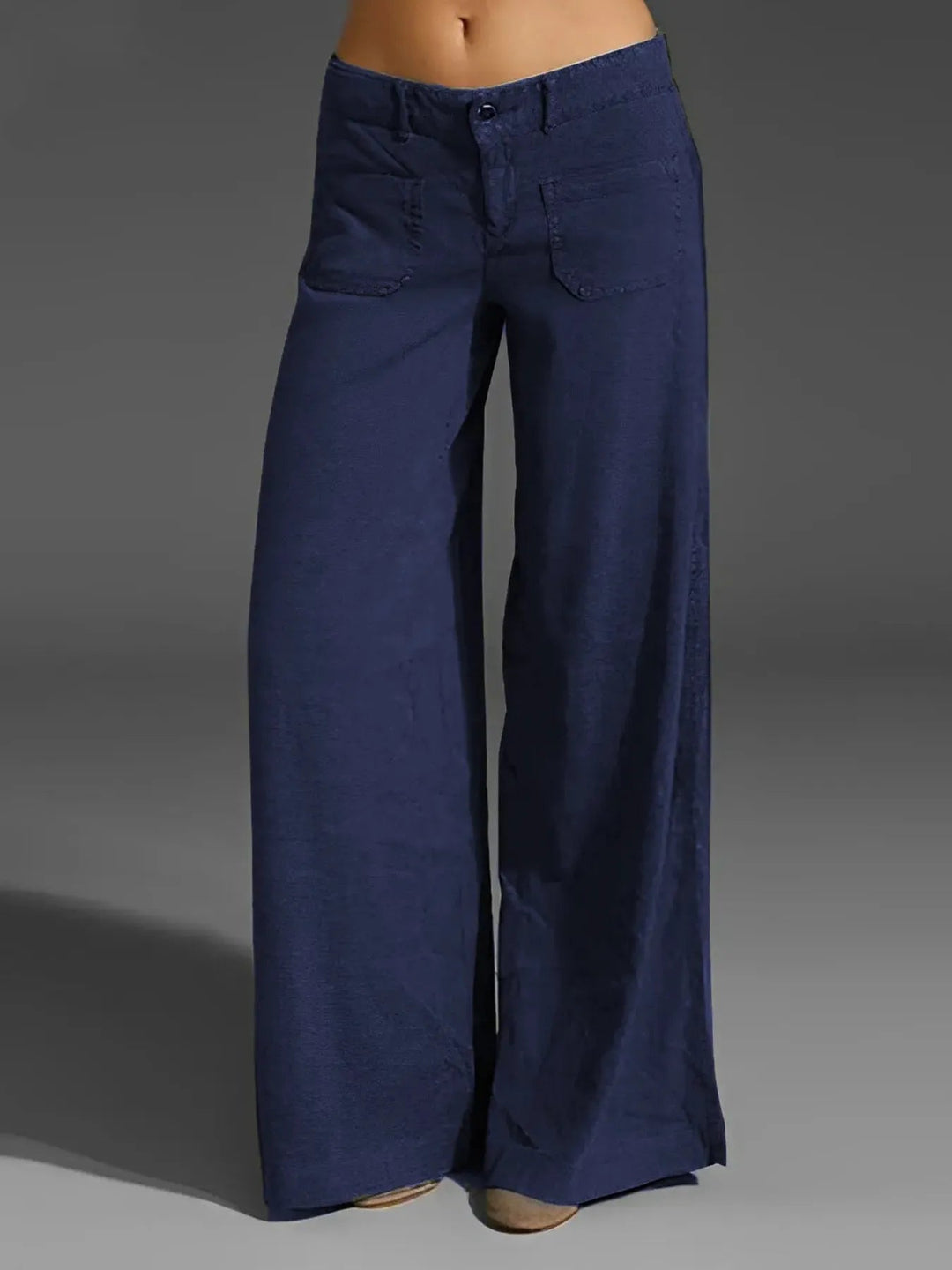 Full Size Wide Leg Pants with Pockets Plus Size - Absolute Discounts
