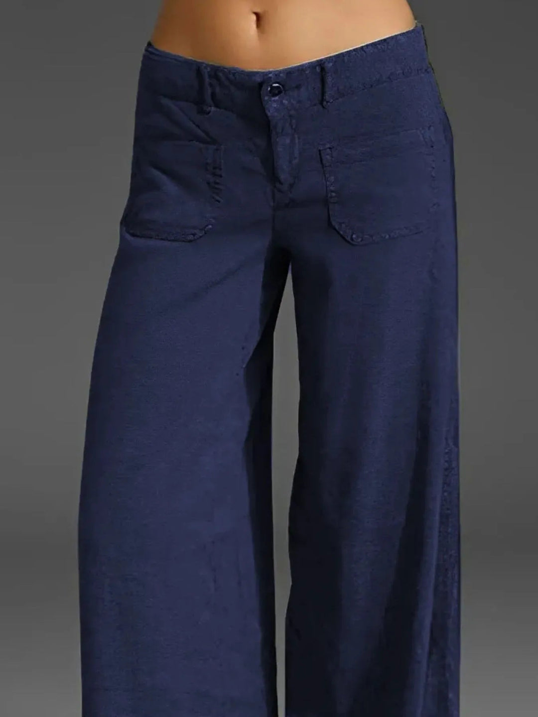 Full Size Wide Leg Pants with Pockets Plus Size - Absolute Discounts