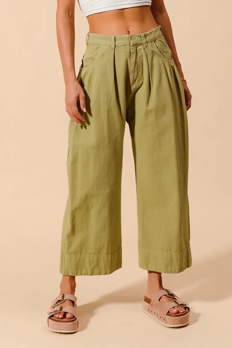 SO ME Mid Rise Wide Leg Chino Pants With Pockets - Absolute Discounts