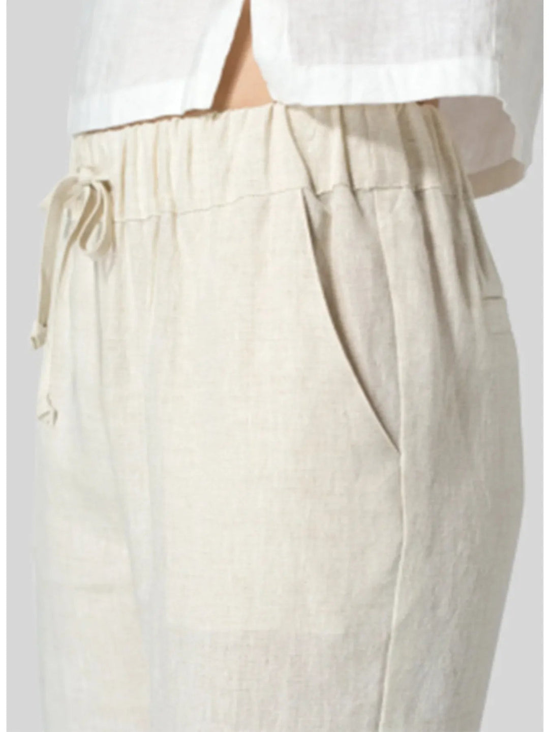 Full Size Drawstring Cropped Pants Plus Size - Absolute Discounts