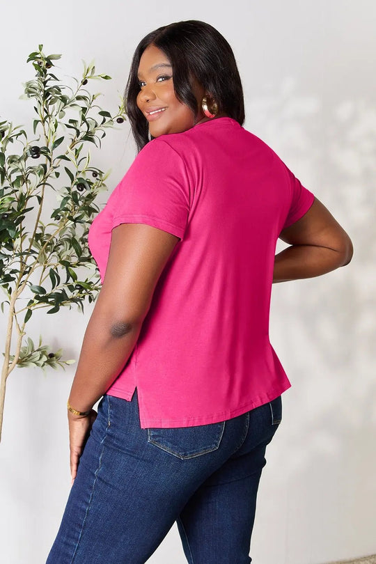 Basic Bae Full Size Round Neck Short Sleeve T-Shirt - Absolute Discounts