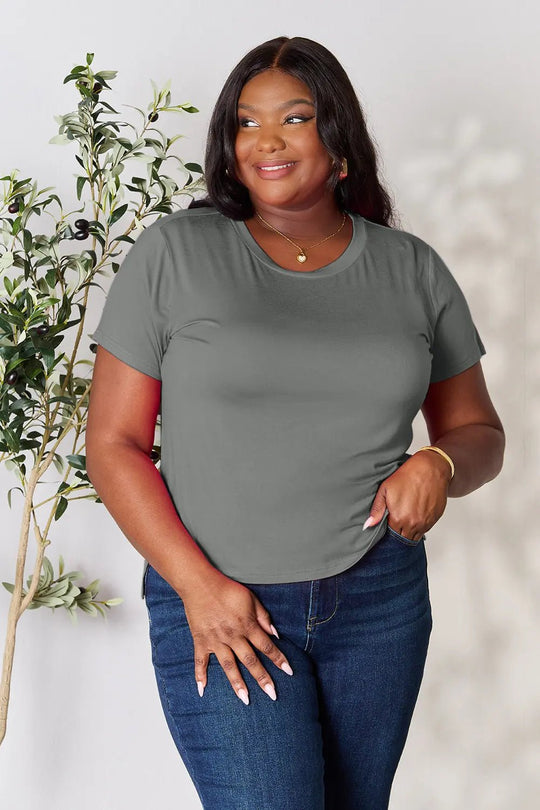 Basic Bae Full Size Round Neck Short Sleeve T-Shirt - Absolute Discounts