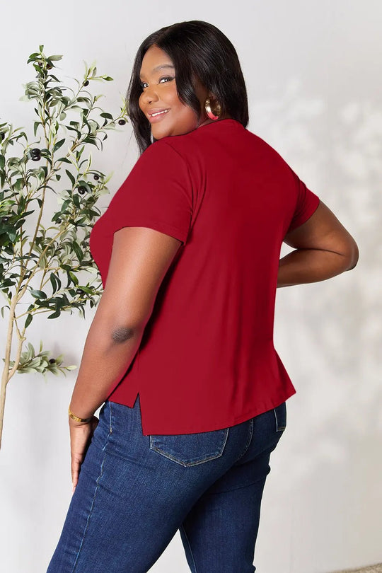 Basic Bae Full Size Round Neck Short Sleeve T-Shirt - Absolute Discounts
