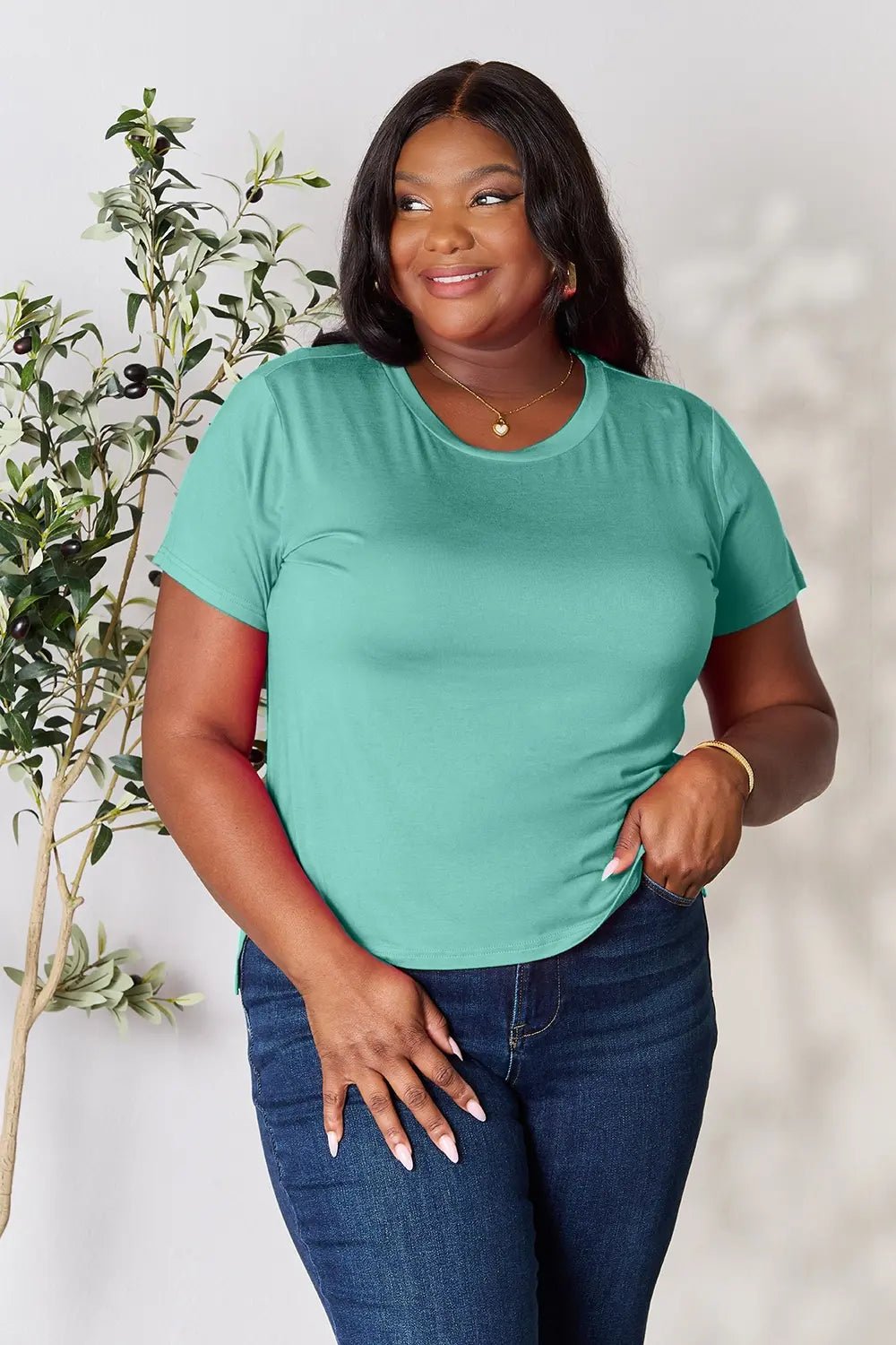 Basic Bae Full Size Round Neck Short Sleeve T-Shirt - Absolute Discounts