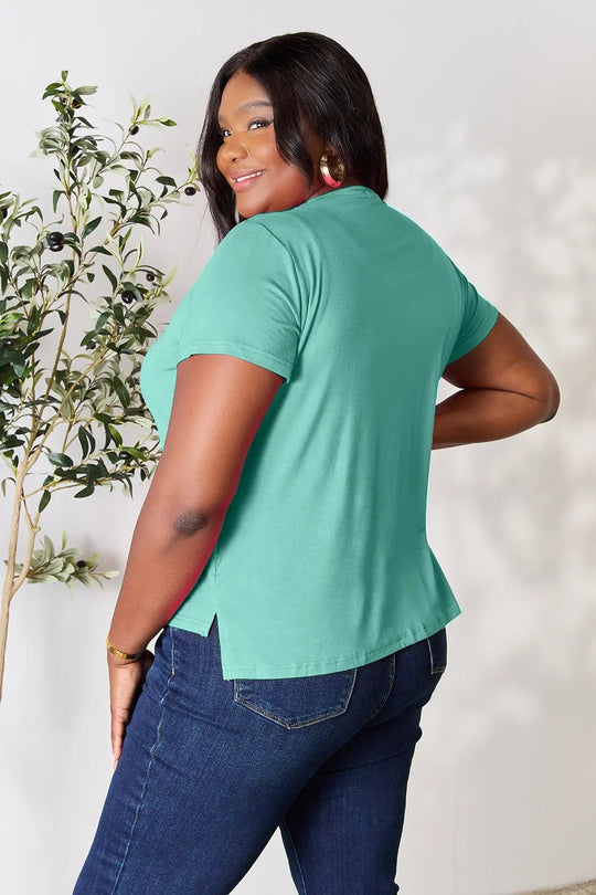 Basic Bae Full Size Round Neck Short Sleeve T-Shirt - Absolute Discounts