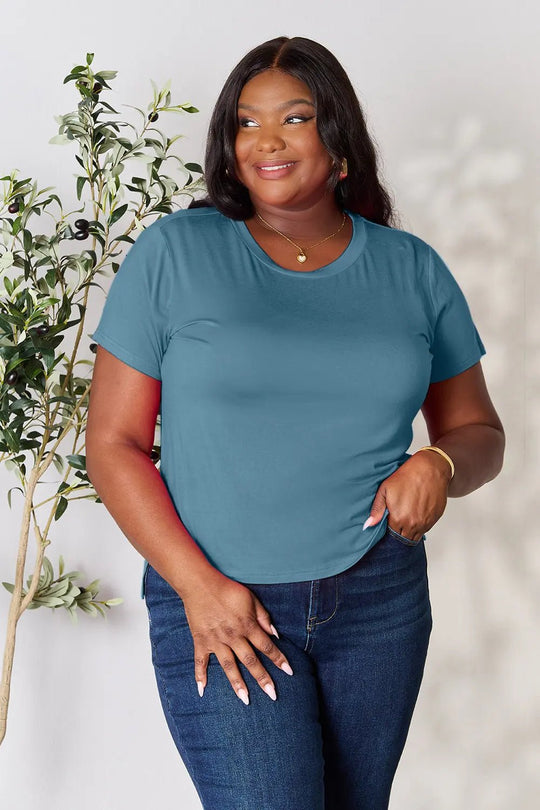 Basic Bae Full Size Round Neck Short Sleeve T-Shirt - Absolute Discounts