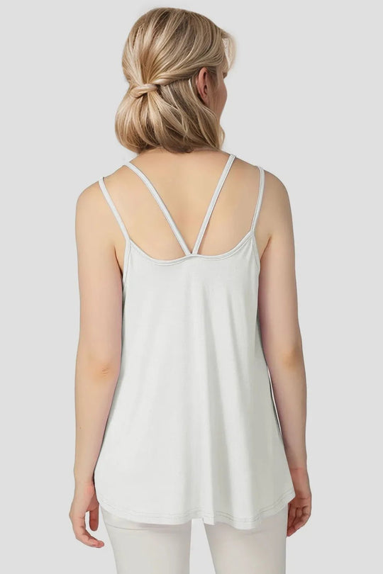 Basic Bae Bamboo Scoop Neck Double Spaghetti Straps Cami - Absolute Discounts