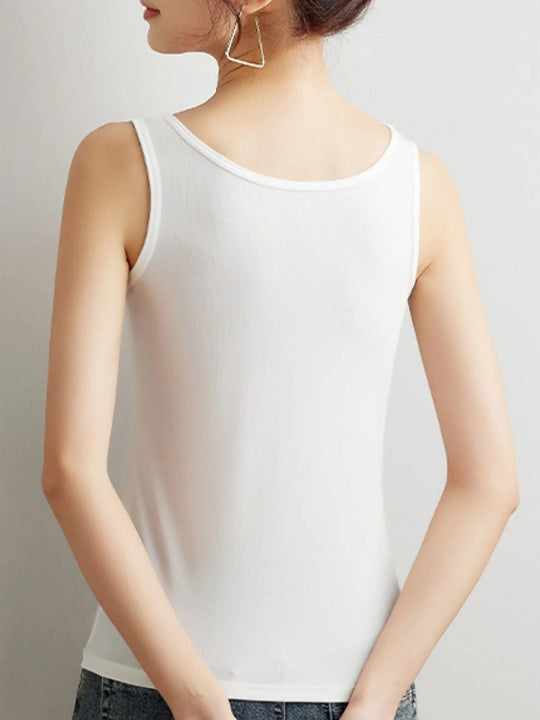Plus Size Ribbed Scoop Neck Tank Top - Absolute Discounts