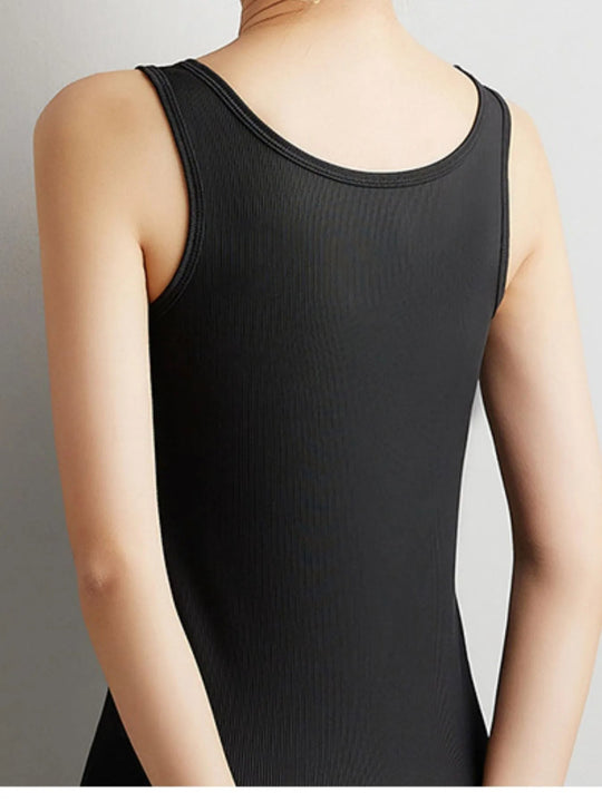 Plus Size Ribbed Scoop Neck Tank Top - Absolute Discounts