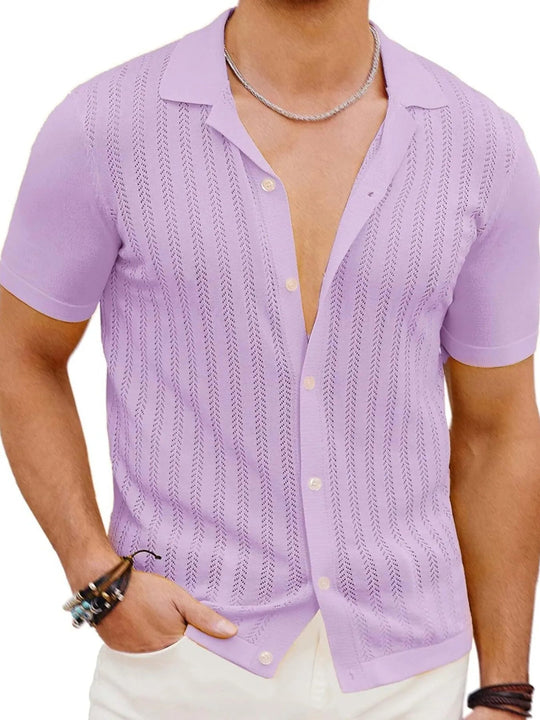Men's Full Size Button Detail Short Sleeve Shirt Plus Size - Absolute Discounts