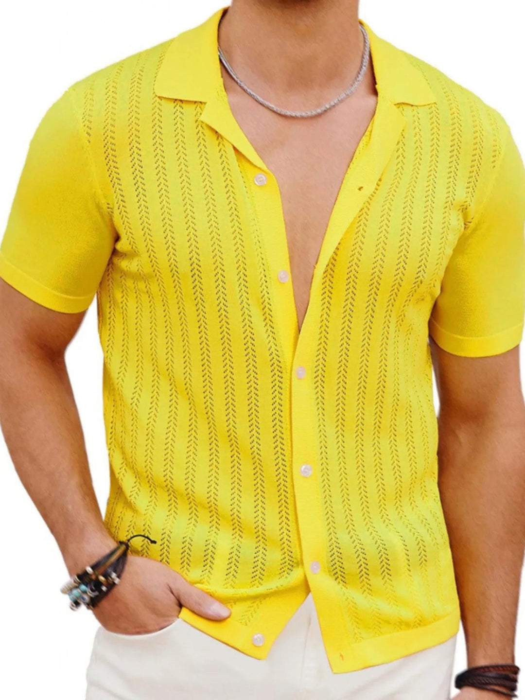 Men's Full Size Button Detail Short Sleeve Shirt Plus Size - Absolute Discounts