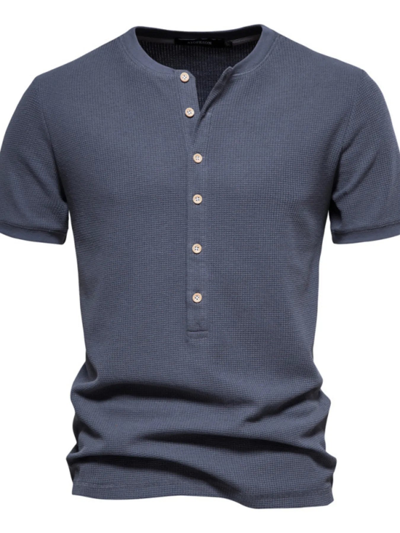 Men's Button Detail Short Sleeve T-Shirt - Absolute Discounts