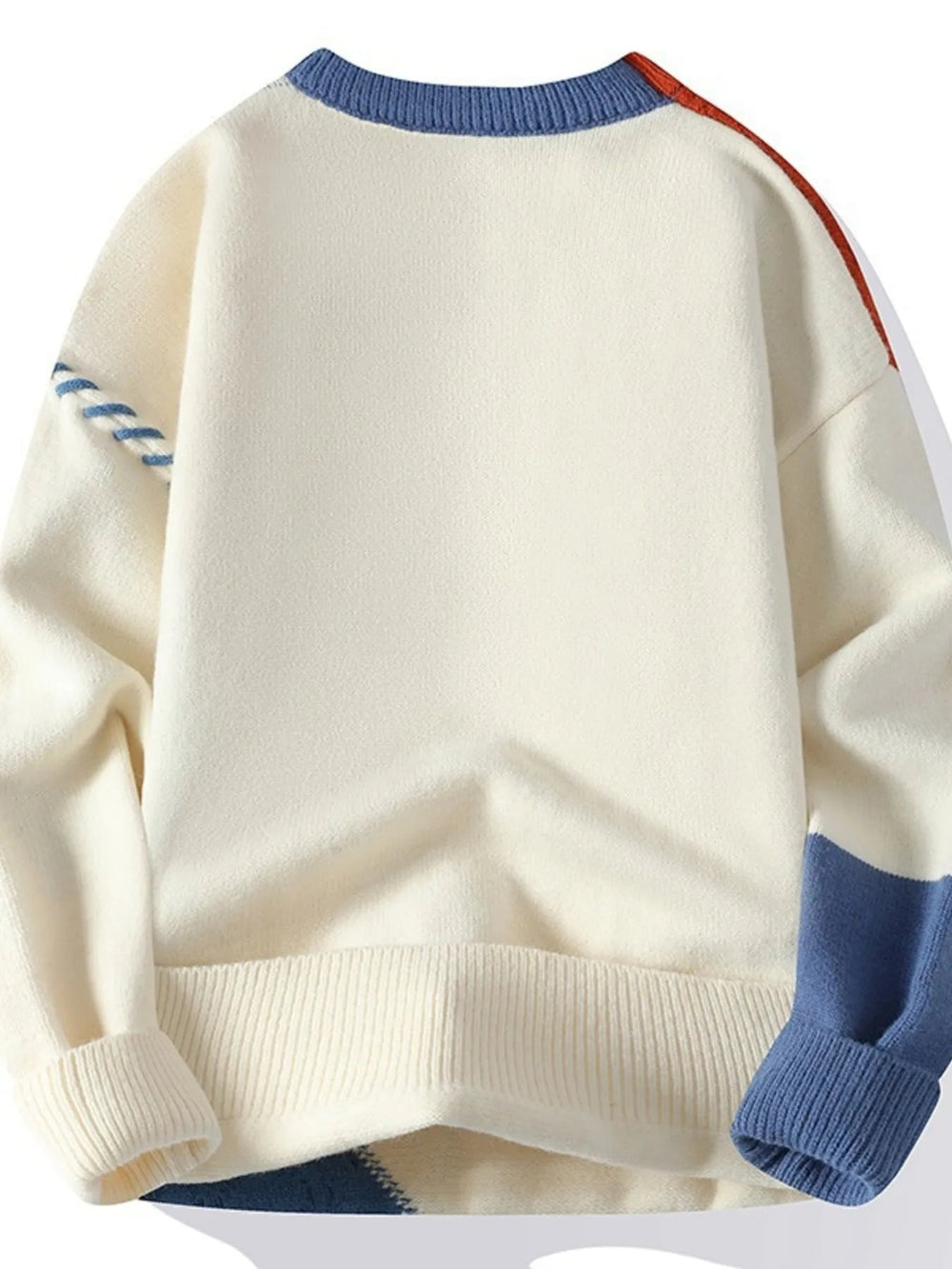 Men's Plus Size Color Block Cable Knit Sweater - Absolute Discounts