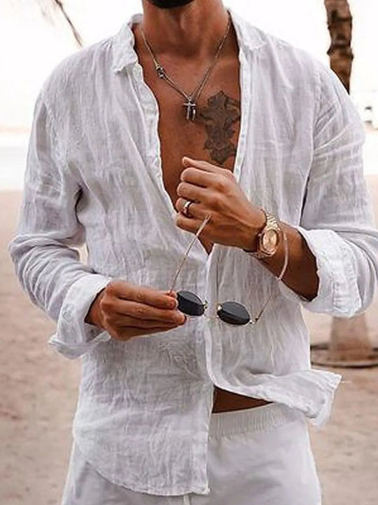 Men's Full Size Button Up Long Sleeve Shirt Plus Size - Absolute Discounts