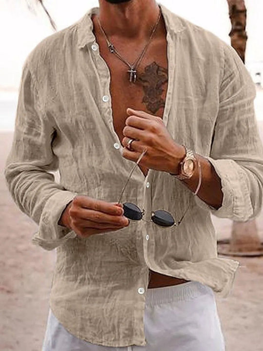 Men's Full Size Button Up Long Sleeve Shirt Plus Size - Absolute Discounts