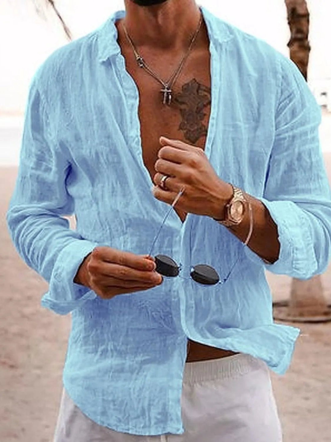 Men's Full Size Button Up Long Sleeve Shirt Plus Size - Absolute Discounts