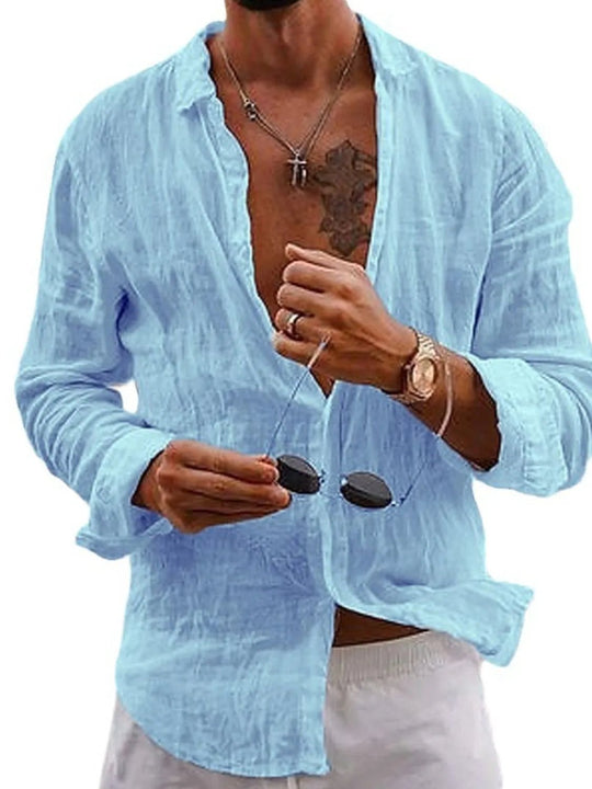 Men's Full Size Button Up Long Sleeve Shirt Plus Size - Absolute Discounts