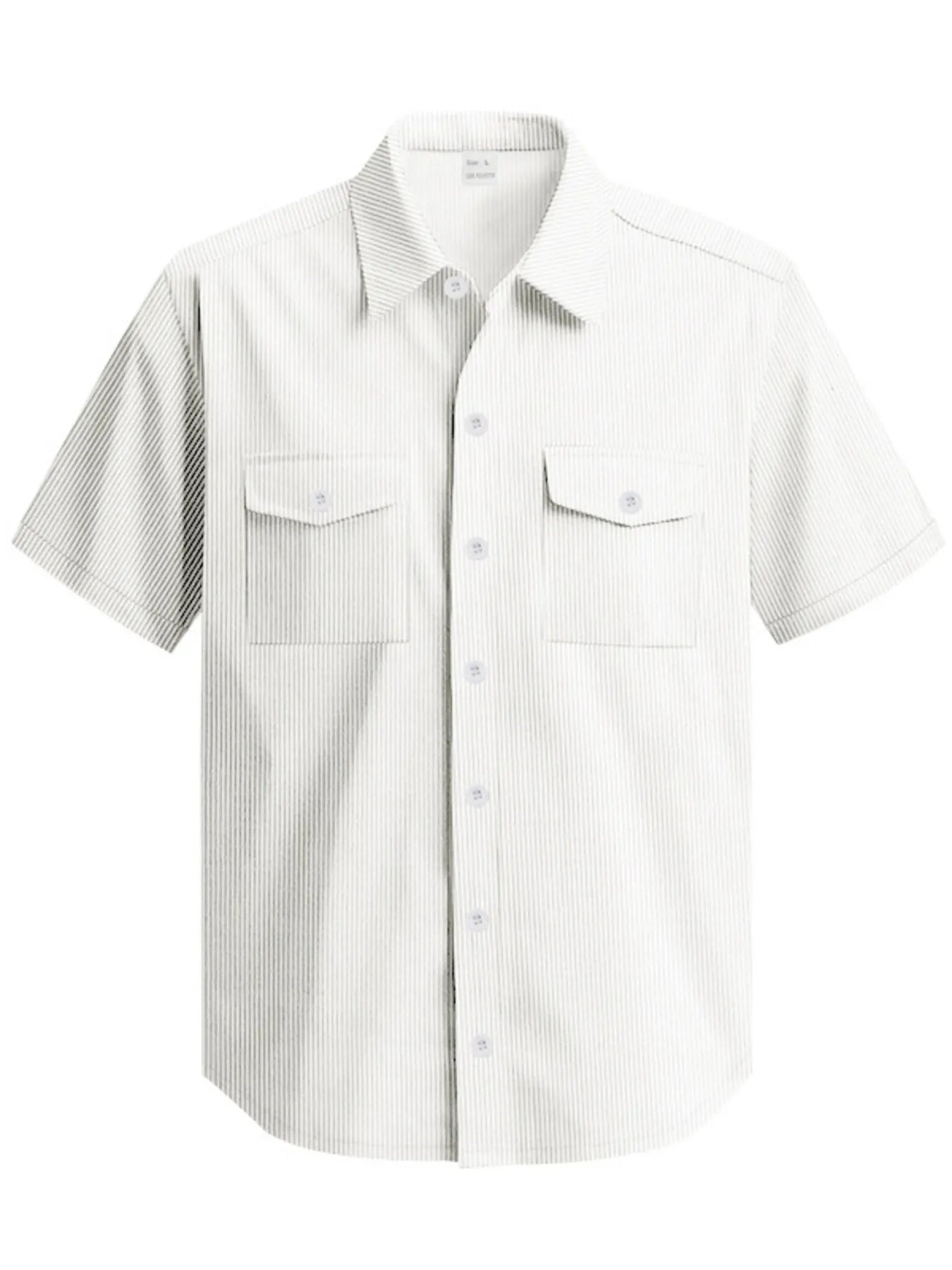 Men's Full Size Button Up Short Sleeve Shirt Plus Size - Absolute Discounts