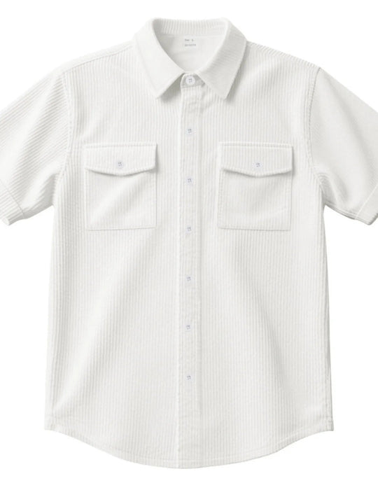 Men's Full Size Button Up Short Sleeve Shirt Plus Size - Absolute Discounts