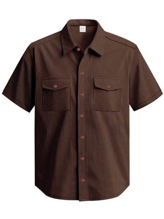 Men's Full Size Button Up Short Sleeve Shirt Plus Size - Absolute Discounts