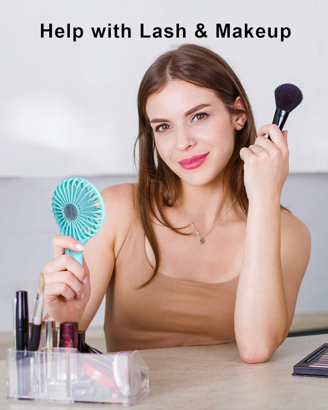 Tripole Mini Handheld Fan Battery Operated Small Personal Portable Fans Speed Adjustable USB Rechargeable Fans Cute Design Powerful Eyelash Fan for Stylish Kids Girls Women Men Indoor Outdoor Travel - Absolute Discounts