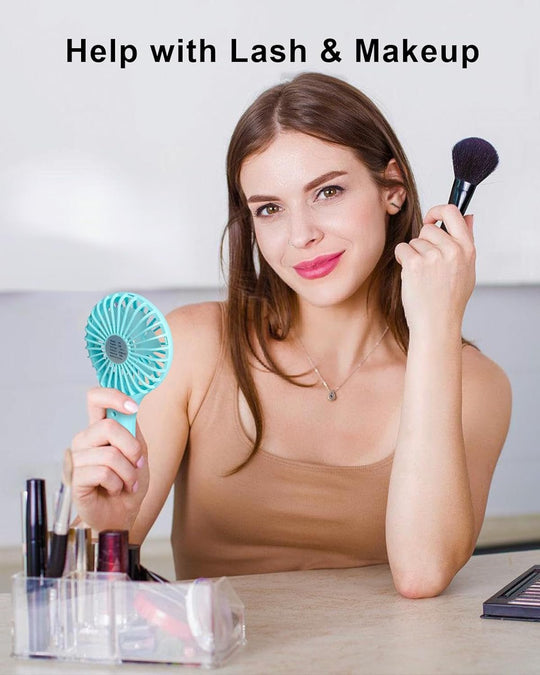 Tripole Mini Handheld Fan Battery Operated Small Personal Portable Fans Speed Adjustable USB Rechargeable Fans Cute Design Powerful Eyelash Fan for Stylish Kids Girls Women Men Indoor Outdoor Travel - Absolute Discounts