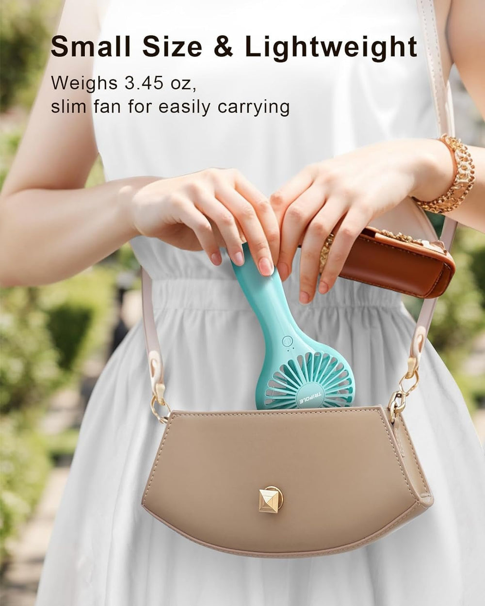 Tripole Mini Handheld Fan Battery Operated Small Personal Portable Fans Speed Adjustable USB Rechargeable Fans Cute Design Powerful Eyelash Fan for Stylish Kids Girls Women Men Indoor Outdoor Travel - Absolute Discounts
