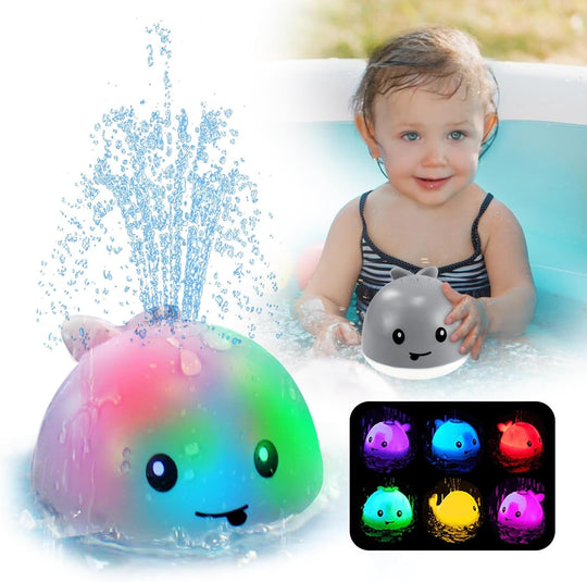 ZHENDUO Baby Bath Toys, Whale Spray Water Bath Toy, Sprinkler Bathtub Shower Toys for Toddlers Kids Boys Girls, Pool Toy for Baby (White) - Absolute Discounts