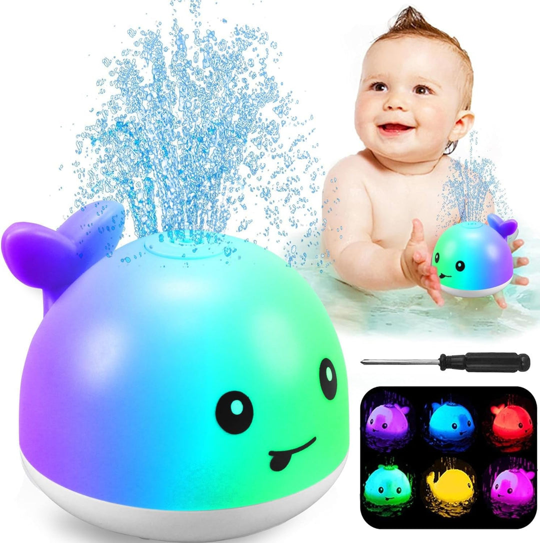 ZHENDUO Baby Bath Toys, Whale Spray Water Bath Toy, Sprinkler Bathtub Shower Toys for Toddlers Kids Boys Girls, Pool Toy for Baby (White) - Absolute Discounts